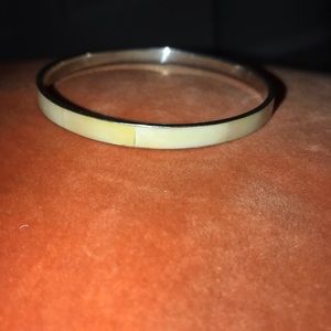 Silver and mother of pearl bangle
